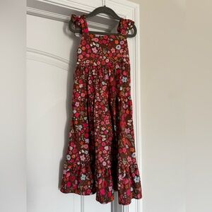 4T Mila & Rose Ruffle Maxi Dress - fall colors flowers bees - great condition